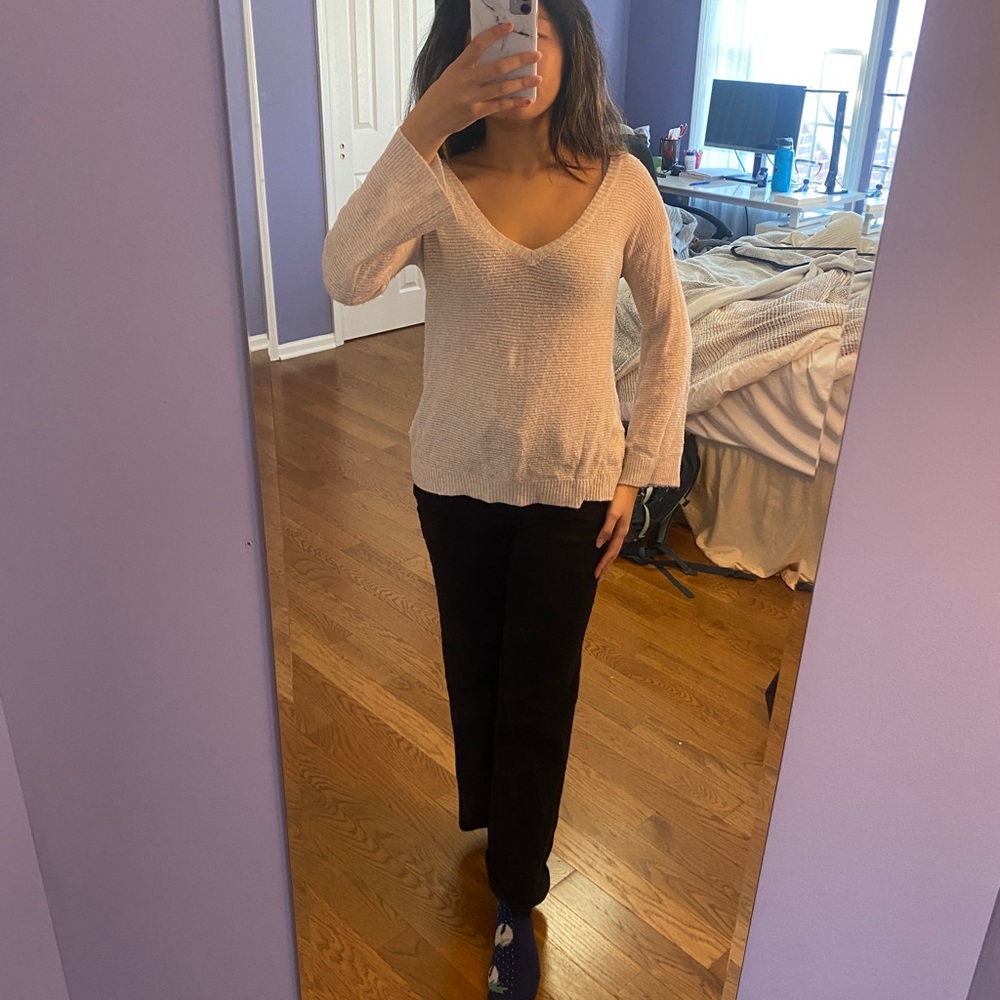 NWOT Zara cream zipper sweater